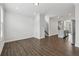 Spacious living room area featuring hardwood floors and an open layout at 2631 Creekside Nw Dr, Atlanta, GA 30318