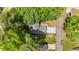Overhead view of a home nestled among lush greenery at 5383 Biffle Way, Stone Mountain, GA 30088