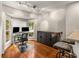 Bright home office space with large windows and modern furniture and a stylish granite counter top at 1341 Sheffield Glen Ne Way, Atlanta, GA 30329