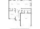 Floor plan showing the layout of the kitchen, living room, dining area, and garage at 33 New Kent Ct, Villa Rica, GA 30180
