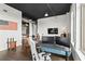 Open-concept space with an American flag, black ceilings, modern lighting and open-concept living and working at 3820 Roswell Ne Rd # 1001, Atlanta, GA 30342