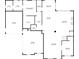 Main level floor plan showing the layout of bedrooms, bathrooms, kitchen and living room at 1349 Oak Road, Lilburn, GA 30047