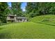 Spacious backyard featuring lush greenery, patio area, and beautiful landscaping at 1053 Crane Ne Rd, Atlanta, GA 30324