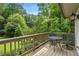 Outdoor patio with table and chairs surrounded by a lush green landscape at 1053 Crane Ne Rd, Atlanta, GA 30324