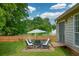 Backyard featuring a patio set with an umbrella for outdoor enjoyment at 3217 New Rutledge Nw Rd, Kennesaw, GA 30152