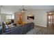 Inviting living room featuring a vaulted ceiling, neutral paint, modern furnishings, and stylish accents at 3217 New Rutledge Nw Rd, Kennesaw, GA 30152