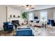Open-concept living area featuring stylish decor, fireplace, and seamless flow to bar seating at 2121 Silva Ct, Conley, GA 30288