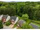 Aerial view of the homes surrounded by lush green trees and natural landscaping at 3949 Riverside Pkwy, Decatur, GA 30034