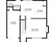 First floor plan featuring kitchen, dining area, living room, and garage at 3949 Riverside Pkwy, Decatur, GA 30034