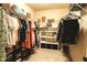 Spacious walk-in closet with ample storage, shelving, and hanging space at 258 Creek View Ln, Acworth, GA 30102
