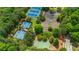 Aerial view featuring the neighborhood basketball and pickle ball courts at 178 Sunshower Rdg, Canton, GA 30114