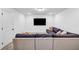 Finished basement featuring plush sectional sofa and modern recessed lighting, perfect for entertaining at 178 Sunshower Rdg, Canton, GA 30114