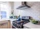Efficient kitchen with stainless steel oven, white subway tile backsplash, and plentiful counter space at 297 Atlanta Se Ave # 8, Atlanta, GA 30315