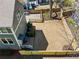 Aerial view of the private backyard with a new wooden fence and grass at 958 Austin Ne Ave, Atlanta, GA 30307