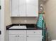 Functional laundry area with a sink, storage cabinets, and ironing board set at 958 Austin Ne Ave, Atlanta, GA 30307