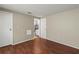 Comfortable bedroom with wood floors and ensuite bathroom at 1371 Keys Lake Ne Dr, Brookhaven, GA 30319