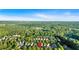Wide aerial view of a neighborhood surrounded by lush green trees, highlighting its location and scenery at 4845 Backbay St, Suwanee, GA 30024