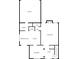 Layout of first floor with kitchen, living room, dining area, and garage at 4845 Backbay St, Suwanee, GA 30024