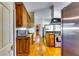 The beautiful kitchen offers sleek countertops and hardwood floors at 965 Sundew Se Dr, Conyers, GA 30013