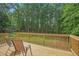 Relaxing deck area with chairs overlooking the picturesque backyard at 2482 Windchase Ct, Buford, GA 30518