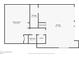 Floor plan for basement, including a spacious sitting room, storage, bathroom, and a large garage at 9041 Par Dr, Douglasville, GA 30134