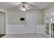 Dining area featuring tile floors and doors leading to the outside at 9041 Par Dr, Douglasville, GA 30134