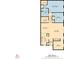 Layout of the home with total sq ft and measurements for primary bedroom, living room, dining, kitchen, and foyer at 2510 Cumberland Se Ct, Smyrna, GA 30080