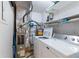 Utility room with washer, dryer, furnace, and shelving for storage at 2510 Cumberland Se Ct, Smyrna, GA 30080