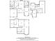 Combined floorplans shows basement, main, and second floors, detailing dimensions for each room at 5995 Azalea Ridge Dr, Douglasville, GA 30135