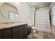 Bathroom with granite countertop, and a shower/tub combination at 5119 Greythorne Ln, Marietta, GA 30068
