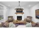 Comfortable living room with a fireplace, ample seating, and bright natural light at 5320 Coltman Dr, Cumming, GA 30028