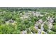 Stunning aerial view showcasing a community with lush trees and diverse architecture at 1600 Heritage Trl, Roswell, GA 30075