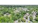 Expansive aerial view of a wooded residential neighborhood with a commercial area nearby at 1600 Heritage Trl, Roswell, GA 30075
