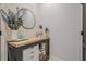Bathroom vanity with wood countertop and drawers, complemented by stylish decor at 188 Cooper Creek Dr, Dallas, GA 30157