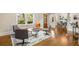 Cozy living room featuring hardwood floors, a neutral color palette, and an open view to the dining room at 1041 Standard Ne Dr, Brookhaven, GA 30319