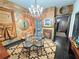 Charming dining room featuring a unique decor, stylish chandelier, and ample natural light, perfect for intimate gatherings at 23 Gould Se St, Atlanta, GA 30315