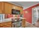 Kitchen with lots of cabinet space and stainless steel oven and microwave at 3761 Lindley Cir, Powder Springs, GA 30127