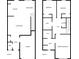 Blueprint of the home displaying the layout for the first and second floors at 635 Oakside Pl, Acworth, GA 30102
