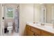Standard bathroom featuring a single vanity and a shower/tub combo at 1300 Sever Woods Dr, Lawrenceville, GA 30043