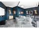 Home theater featuring reclining seats, projector, screen, and custom lighting at 2795 Peachtree Ne Rd # 2101, Atlanta, GA 30305