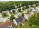 Aerial view showcases the property's backyard, gazebo, and the surrounding neighborhood at 6378 Grey Fox Way, Riverdale, GA 30296