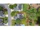 Aerial view of the property highlighting the home's layout, landscaping, and surrounding neighborhood at 2500 Madison Commons, Atlanta, GA 30360