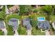 Aerial view of property showcasing the house, yard, landscaping, and neighborhood at 2500 Madison Commons, Atlanta, GA 30360
