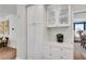 Butler's pantry with cabinets, countertop and drawers, and pull out shelves at 2500 Madison Commons, Atlanta, GA 30360
