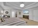 Large main bedroom featuring a decorative ceiling, TV, and seating area at 2500 Madison Commons, Atlanta, GA 30360
