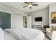 Bedroom offers a peaceful retreat with soft carpeting, TV, easy access to the bathroom and kitchen at 195 14Th Ne St # 1706, Atlanta, GA 30309