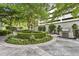 Landscaped courtyard with a fountain, seating, and a built in grill at 195 14Th Ne St # 1706, Atlanta, GA 30309