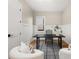 Cozy office with wainscoting, hardwood floors, and a gray and white color scheme at 2018 Presley Ne Way, Atlanta, GA 30317