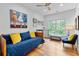 Bright bedroom with stylish decor, featuring a daybed with colorful pillows and plenty of natural light at 805 Ponce De Leon Ne Ter, Atlanta, GA 30306