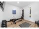 Home gym featuring wood floor and workout equipment for exercise at 805 Ponce De Leon Ne Ter, Atlanta, GA 30306
